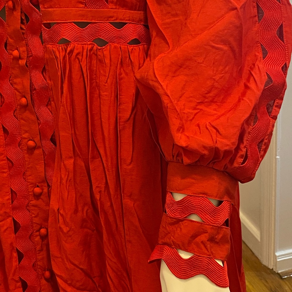 Red Maxi Dress - Plus size - Picture 3 of 9